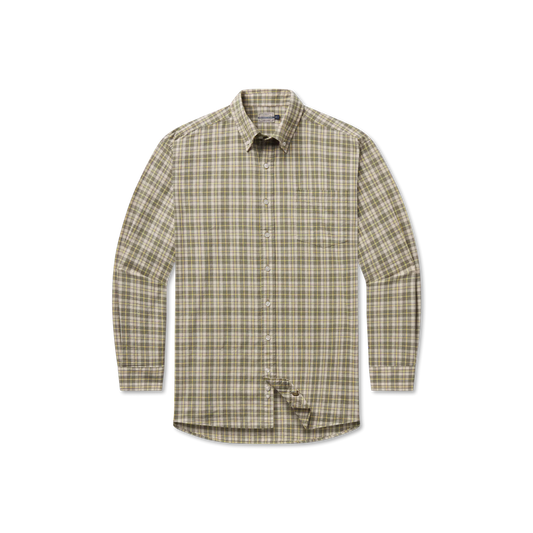 Bandera Washed Plaid Dress Shirt Sage & Dark Olive