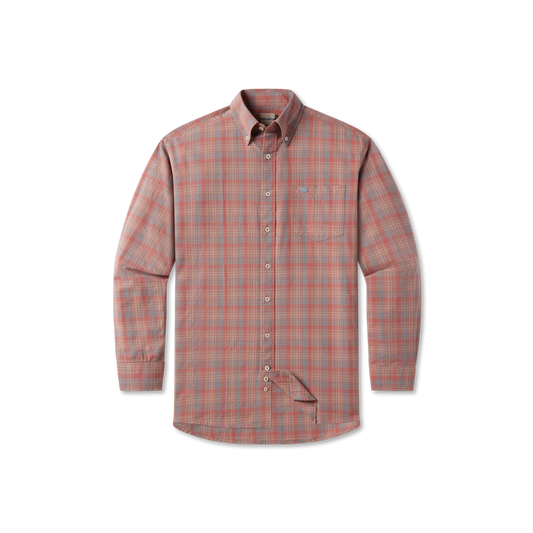 Holly Ridge Washed Dress Shirt Burnt Taupe & Sage