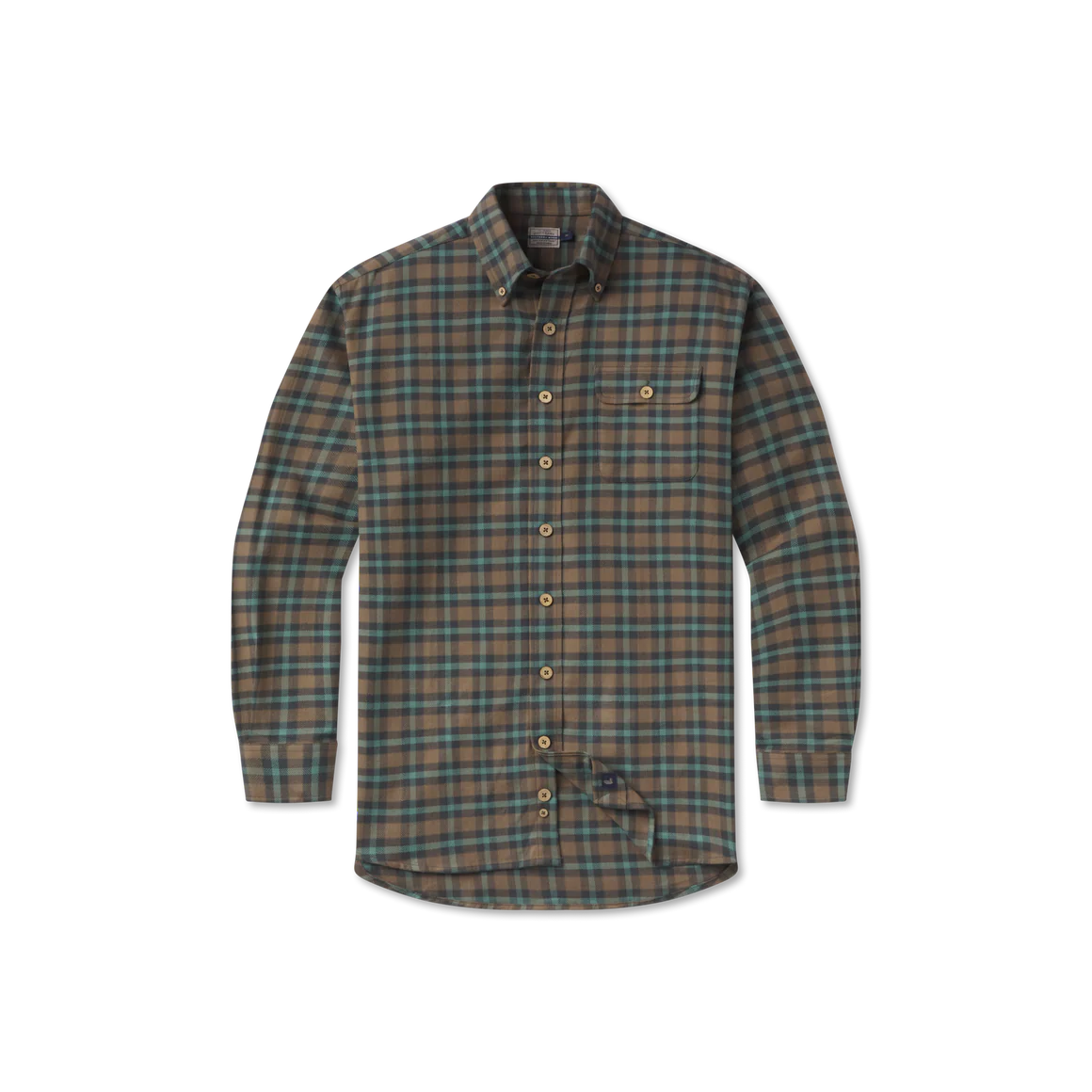 Shackelford Herringbone Flannel Dark Green & Sage