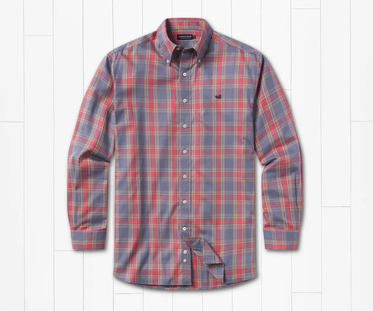 Tupelo Dress Shirt Slate/Red