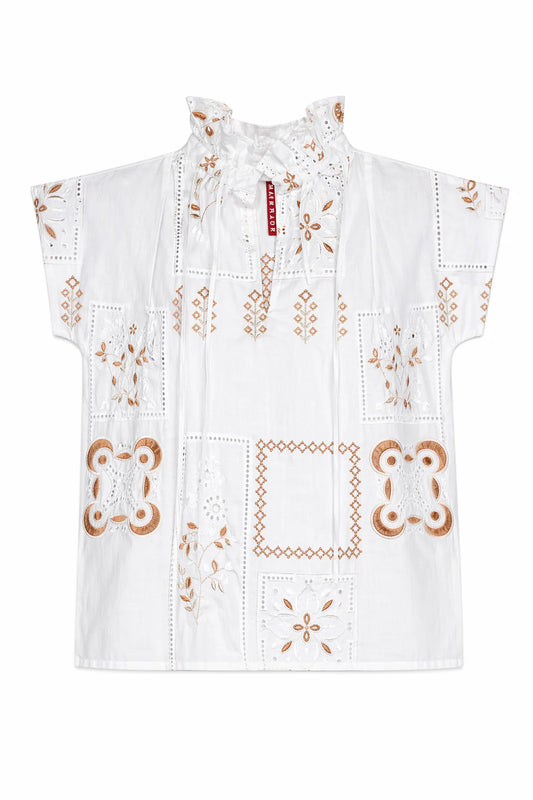 Vicki Short Sleeve Top Oaxaca Linen