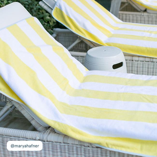 Beach Towel Yellow Stripe