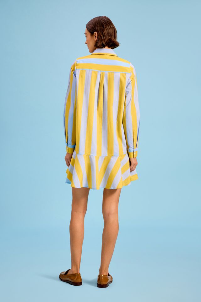 Polly Dress Brimstone Stripe