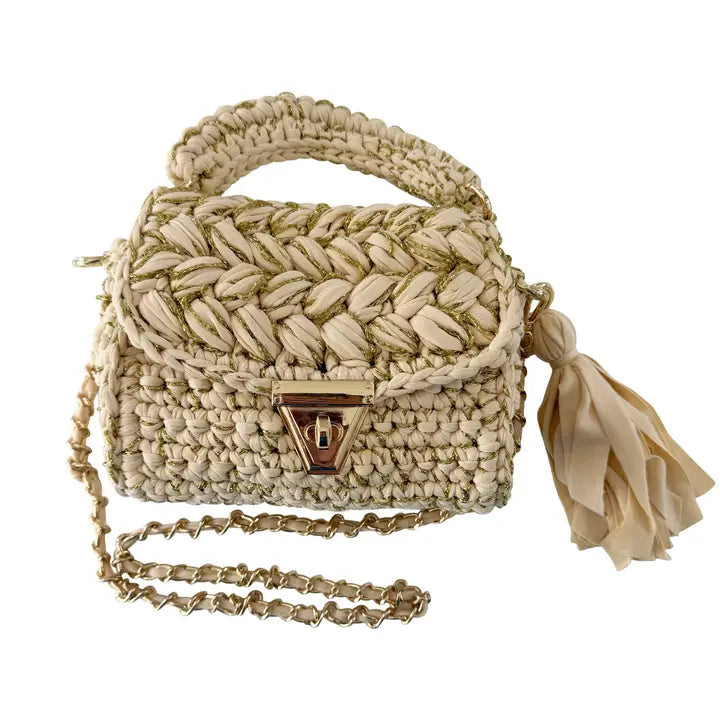 Alexis Woven Bag Tan