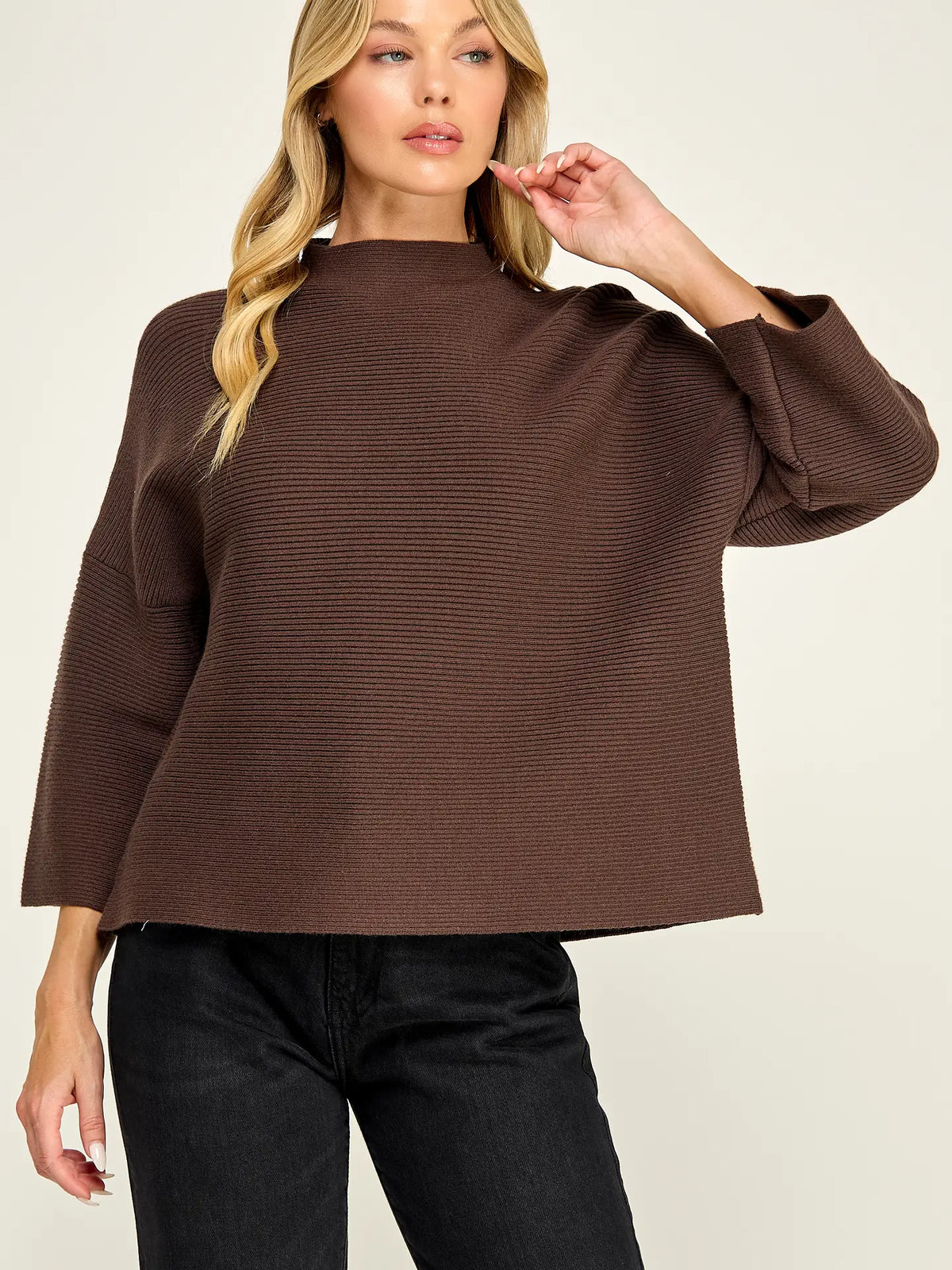 Not Your Casual Top Dark Chocolate