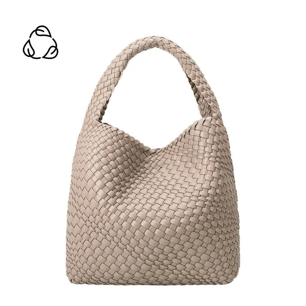 Johanna Taupe Large Vegan Shoulder Bag