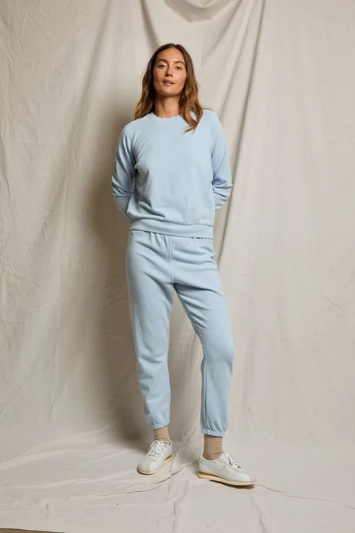 French Terry LS Raglan Crew Powder Blue