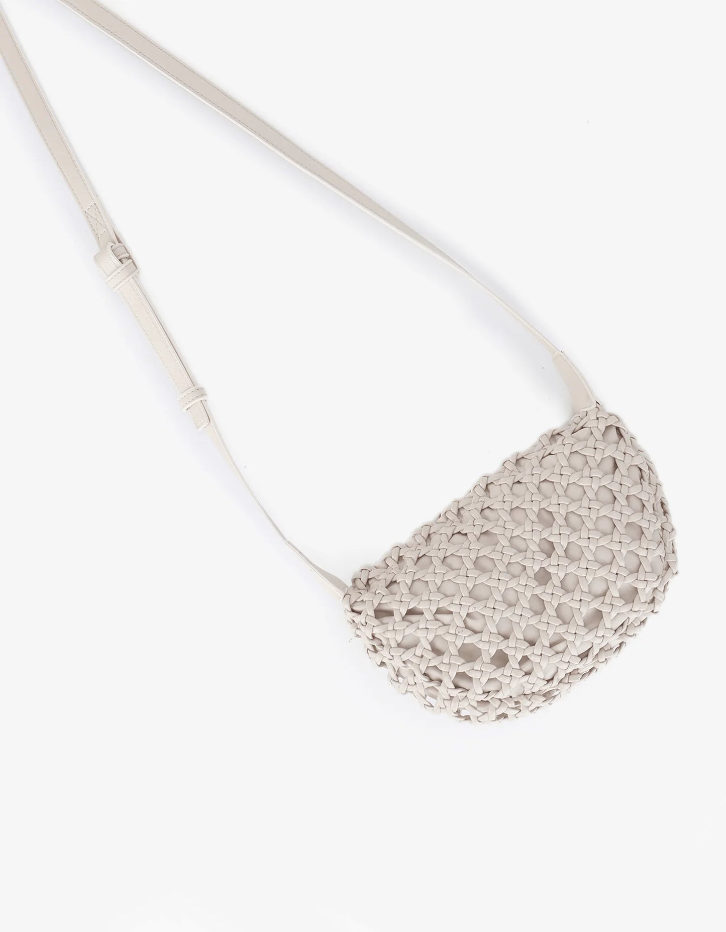 Anais Woven Crossbody Small Cream