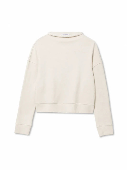 French Terry Mock Neck Sweatshirt Sugar