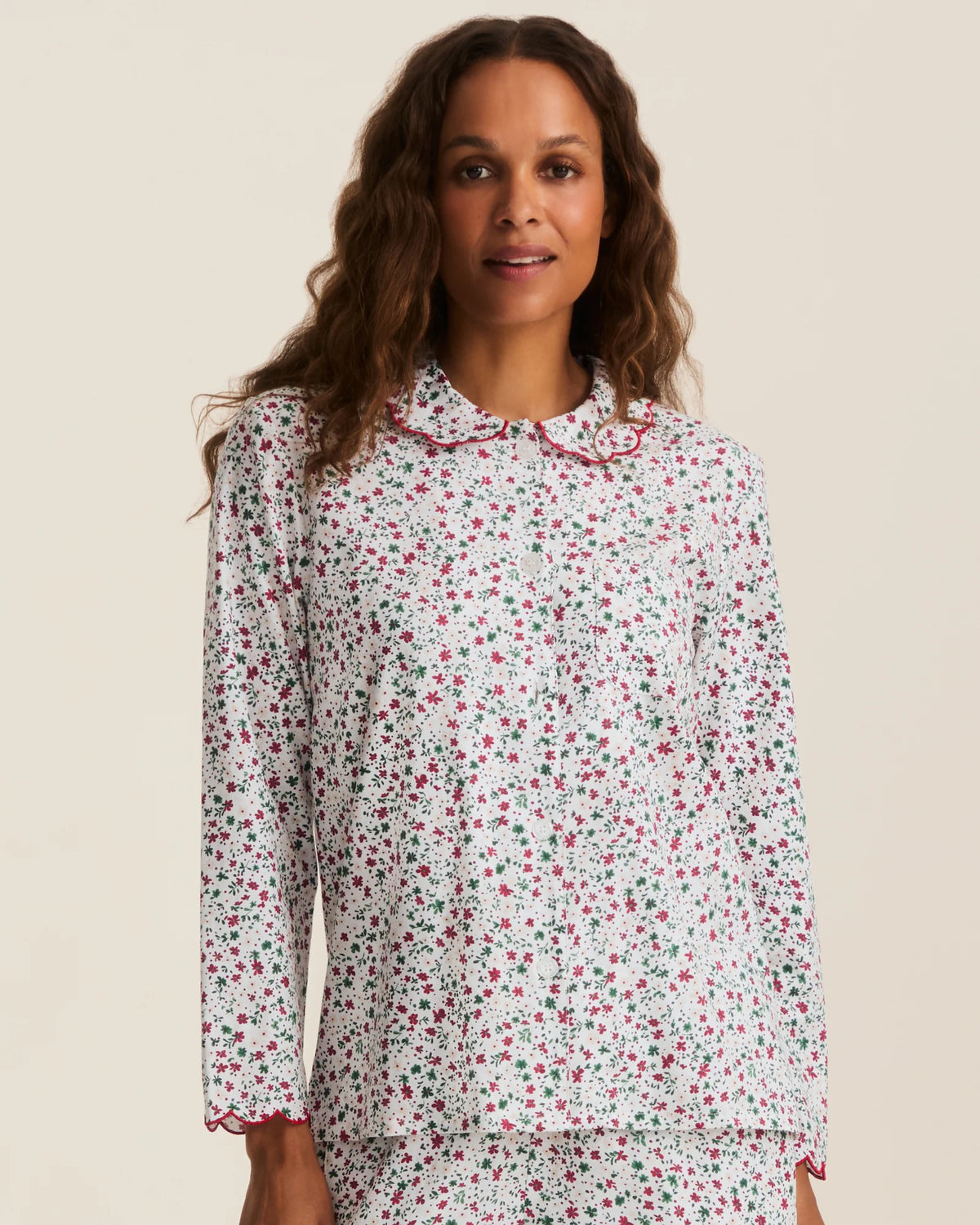 Women's Twill Colette Pajama Set in Winter Garden