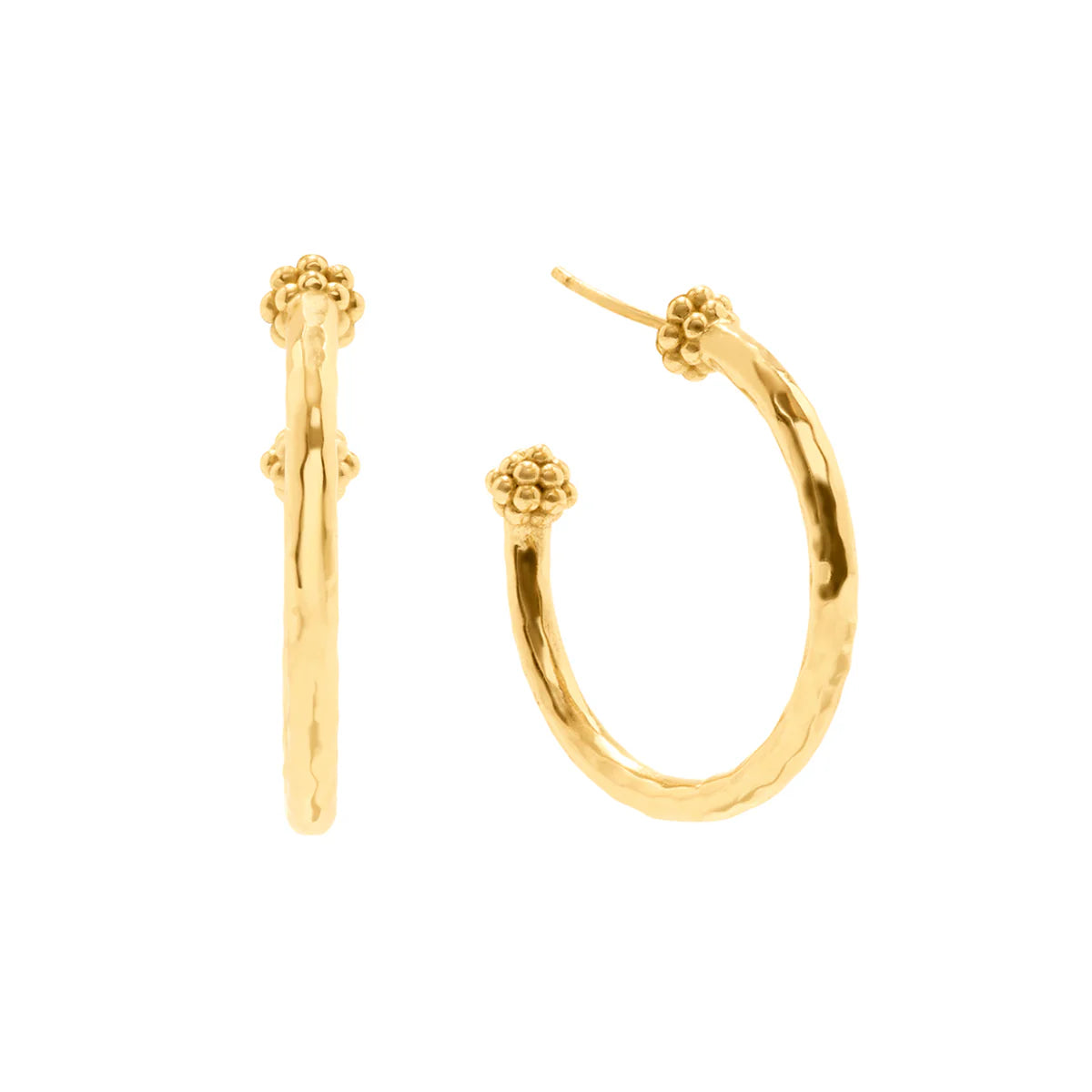Berry Slice Medium Hoop Earrings Gold