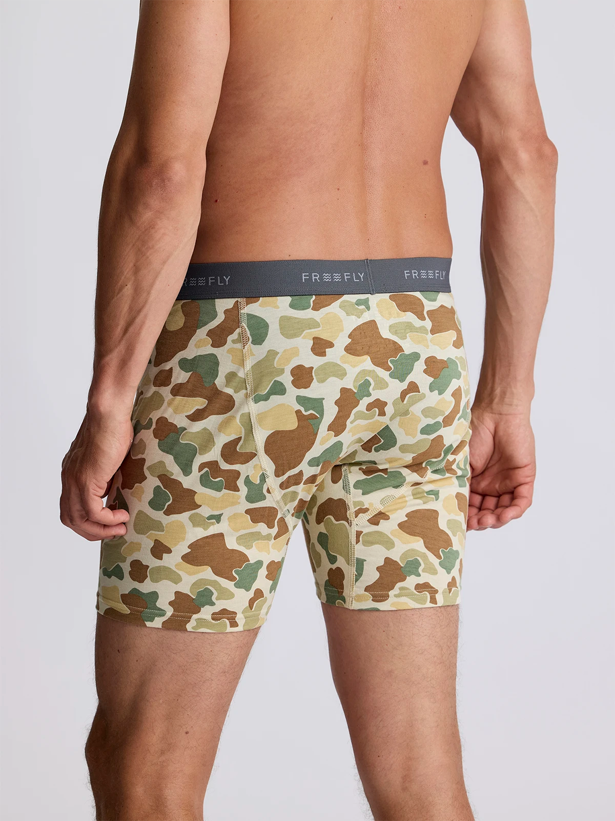 Men's Bamboo Motion Boxer Brief Vintage Camo