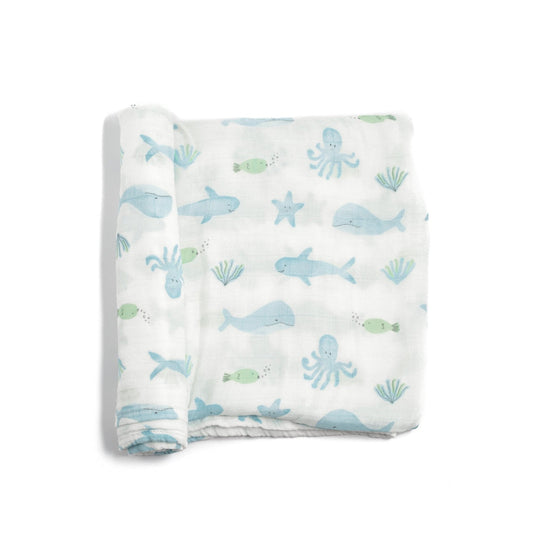 Under the Sea Bamboo Muslin Swaddle Blanket