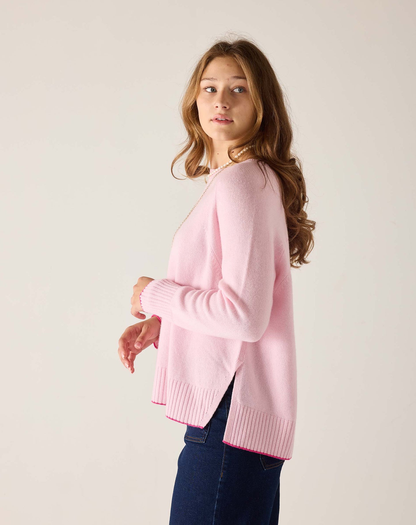 Banff Crewneck Sweater Rosy & Pink Magenta