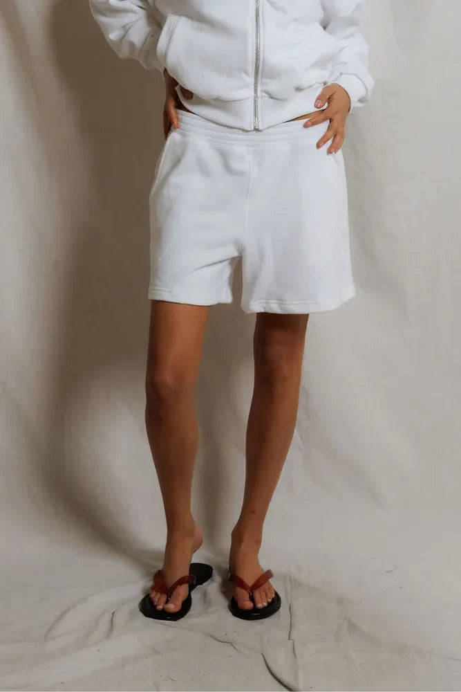 French Terry Sweat Short White
