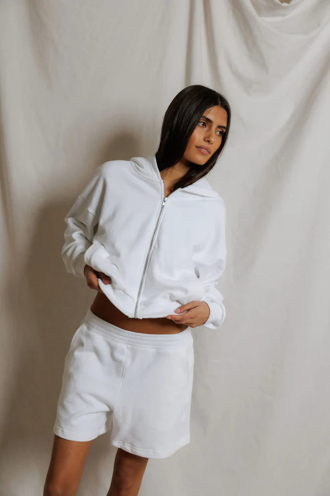 French Terry Sweat Short White