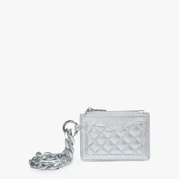 Rhodes Quilted Wallet w/ Chain Bangle Silver