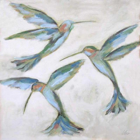 Blue/Green Hummingbirds Throated 24x24