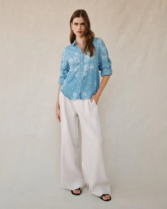 Boyfriend Button Down Bandana Wash