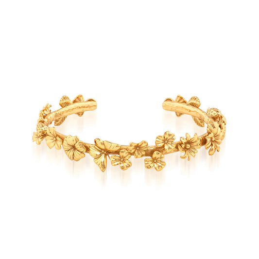 Gold Meadow Flowers Petite Cuff