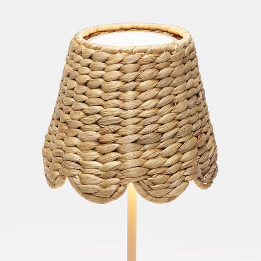 Scalloped Water Hyacinth Woven Lampshade