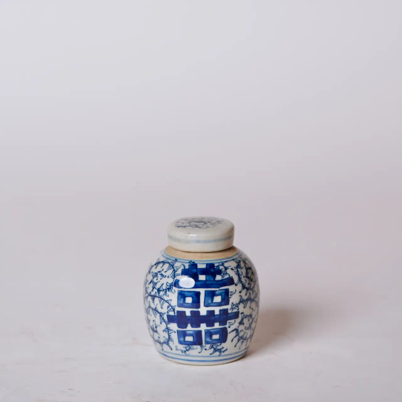 BW Porcelain Mini Double Happiness Round Jar