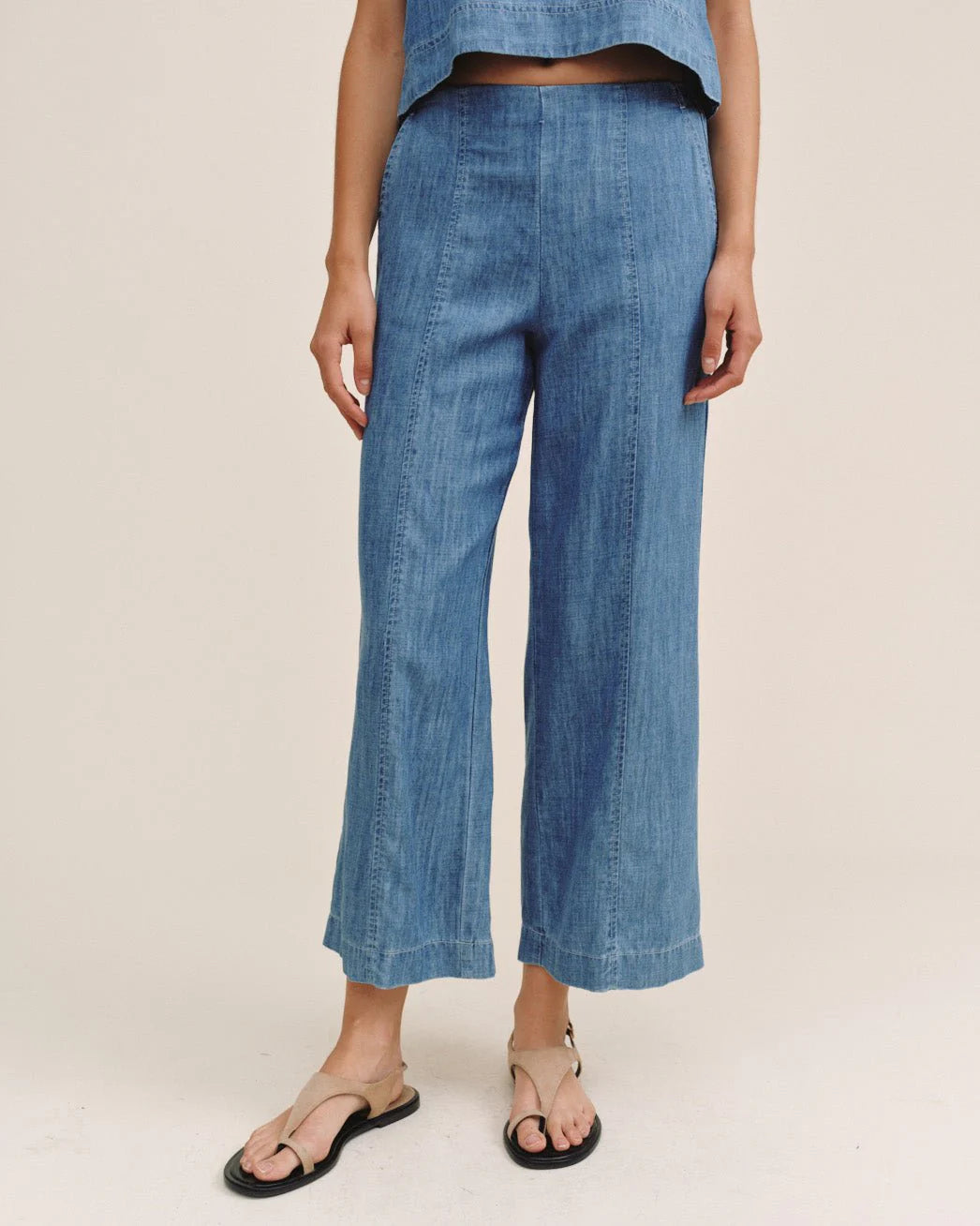 Clean Waist Denim Pant Island Blue Wash