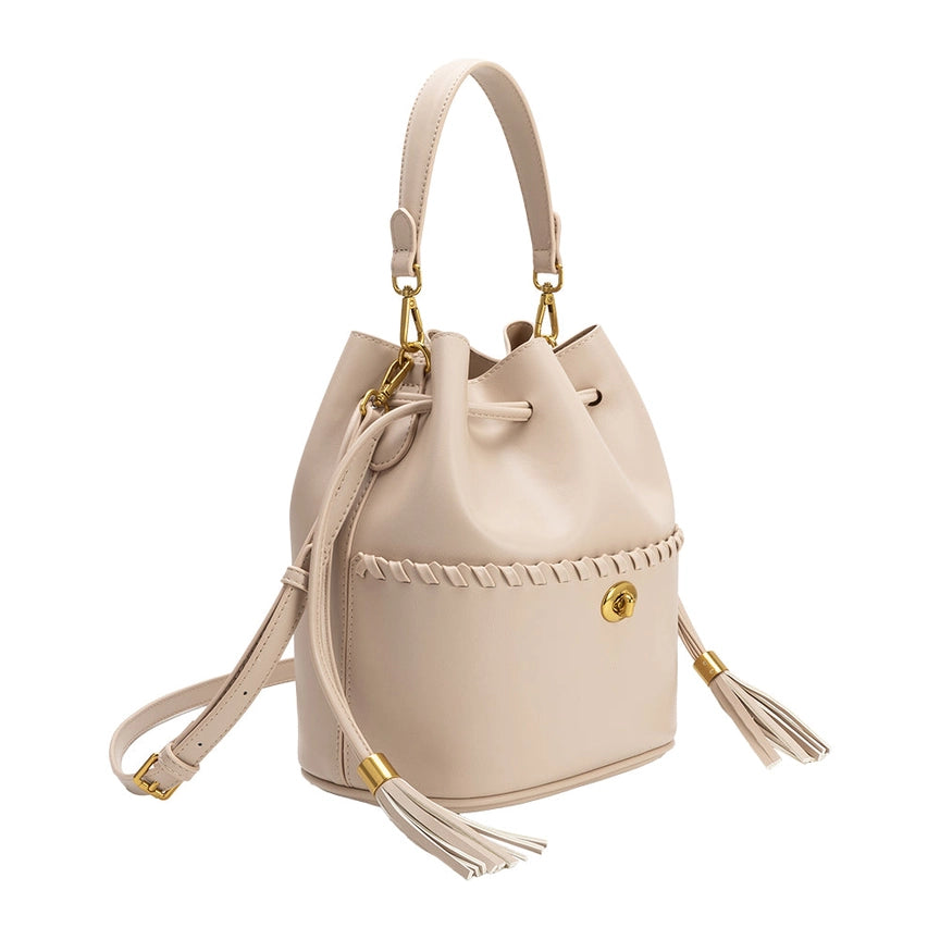 Janae Bone Recycled Vegan Leather Top Handle Bag