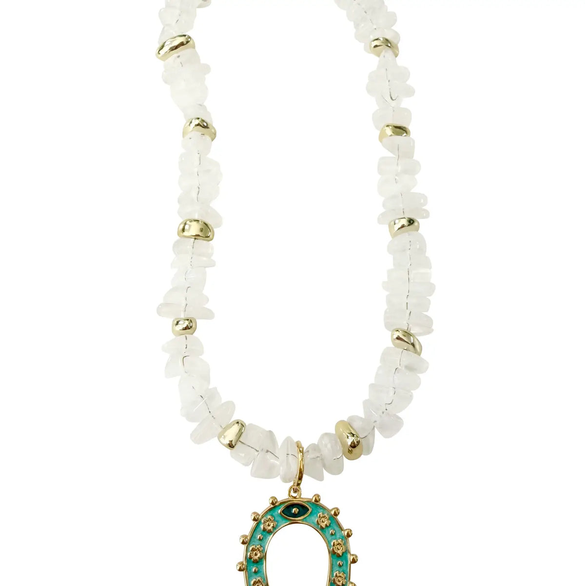Gordon Turquoise Horseshoe Charm Necklace
