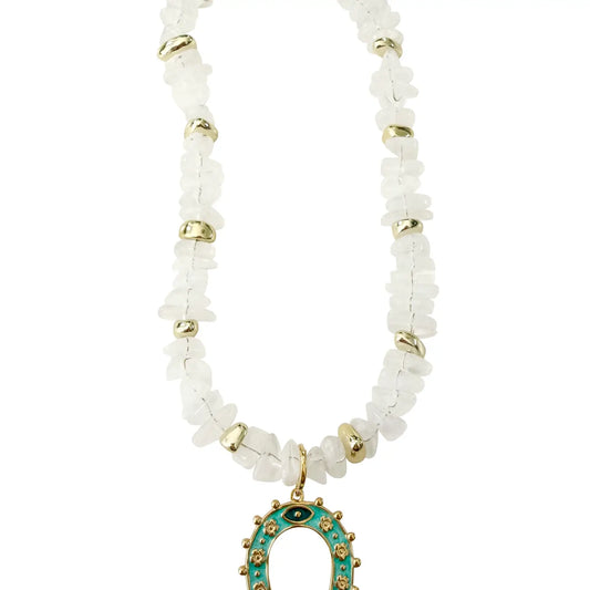Gordon Turquoise Horseshoe Charm Necklace