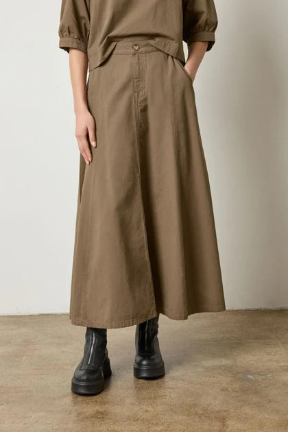 Seamed Maxi Skirt Parsley