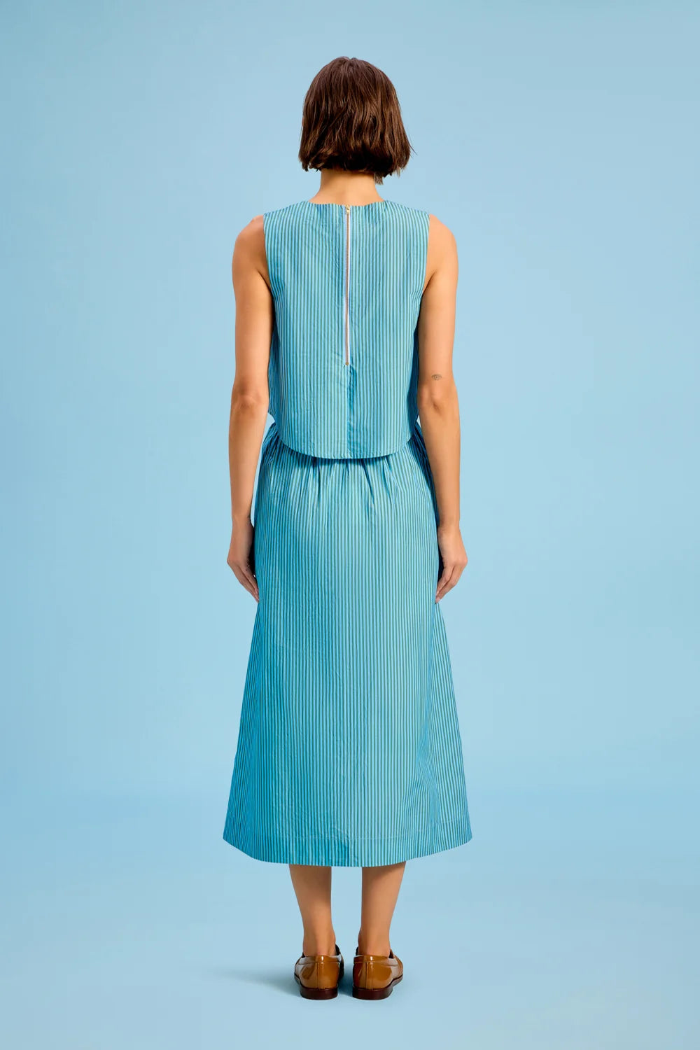 Crop Top Cedar Pinstripe