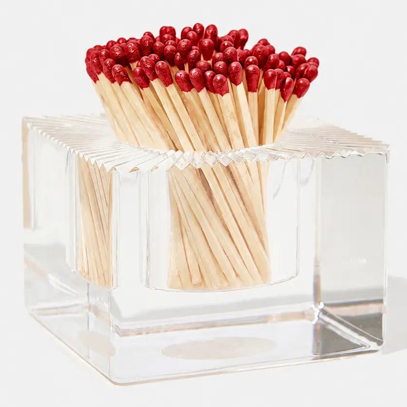 Square Match Striker Metallic Red Matches