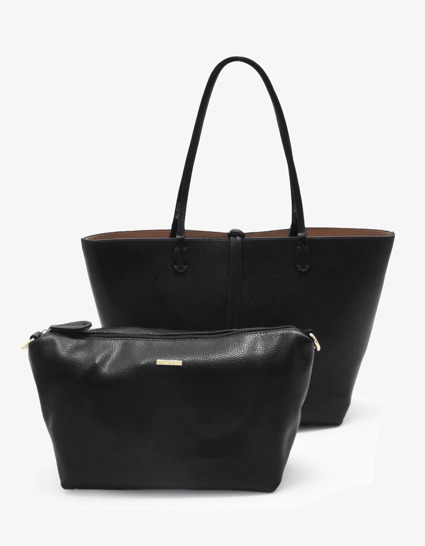 Departure Tote Black & Taupe