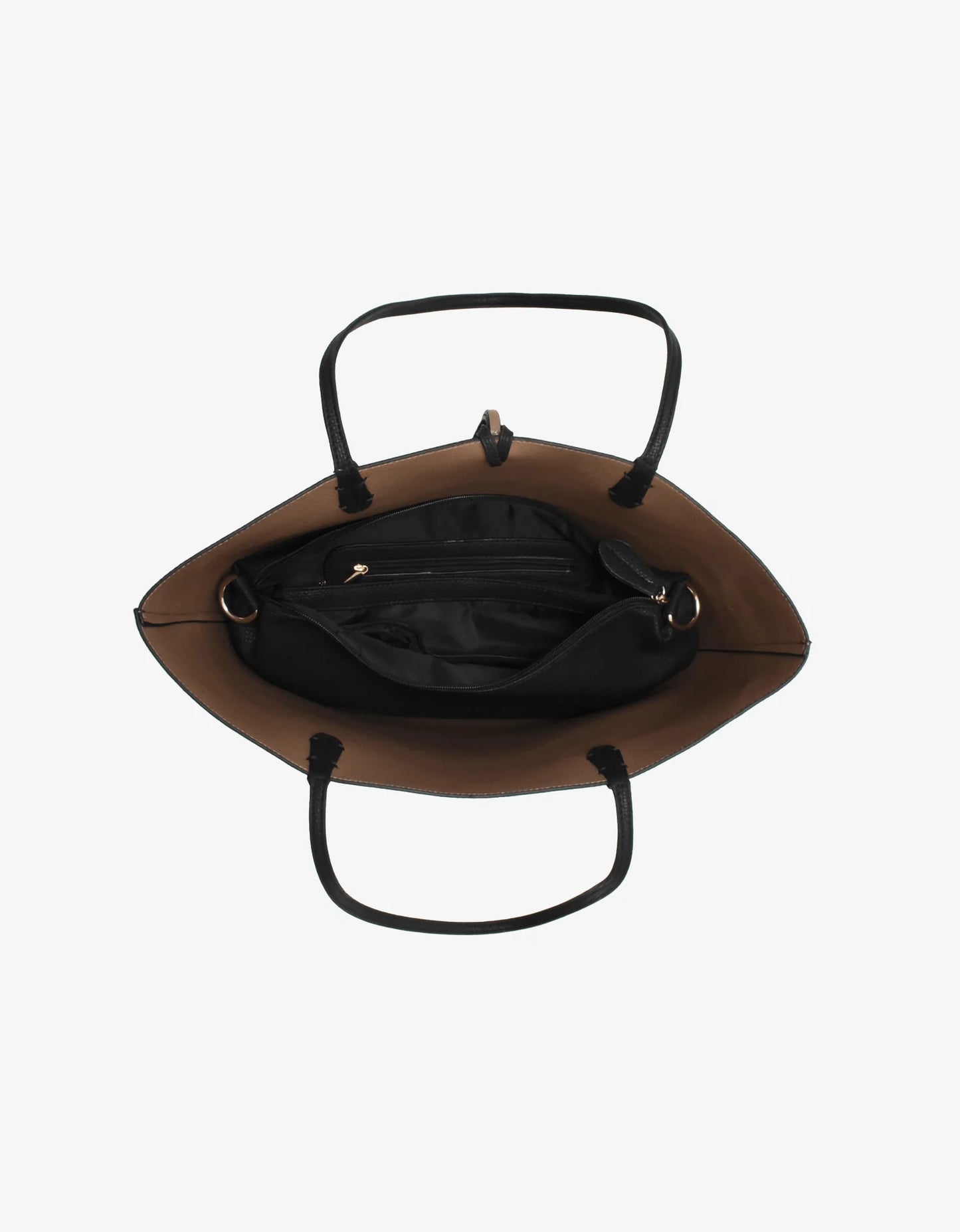 Departure Tote Black & Taupe