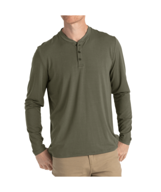 Bamboo Flex Long Sleeve Henley Fatigue