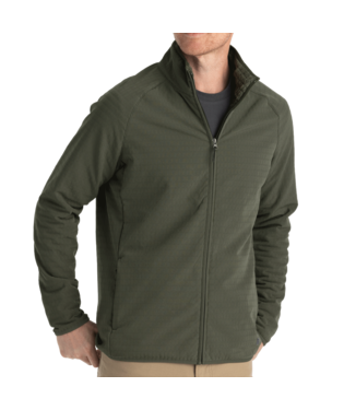 Gridback Fleece Jacket Dark Olive