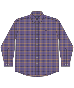 Benton Grid Dress Shirt Purple