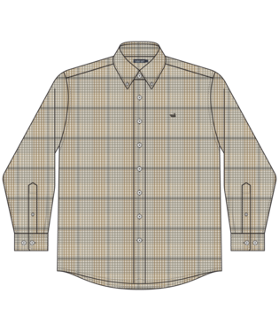 Edgefield Windowpane Dress Shirt Field Khaki And Dark