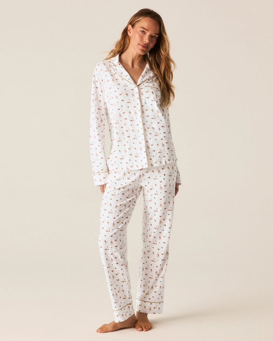 Women's Pima Pajama Set in Yuletide Treats