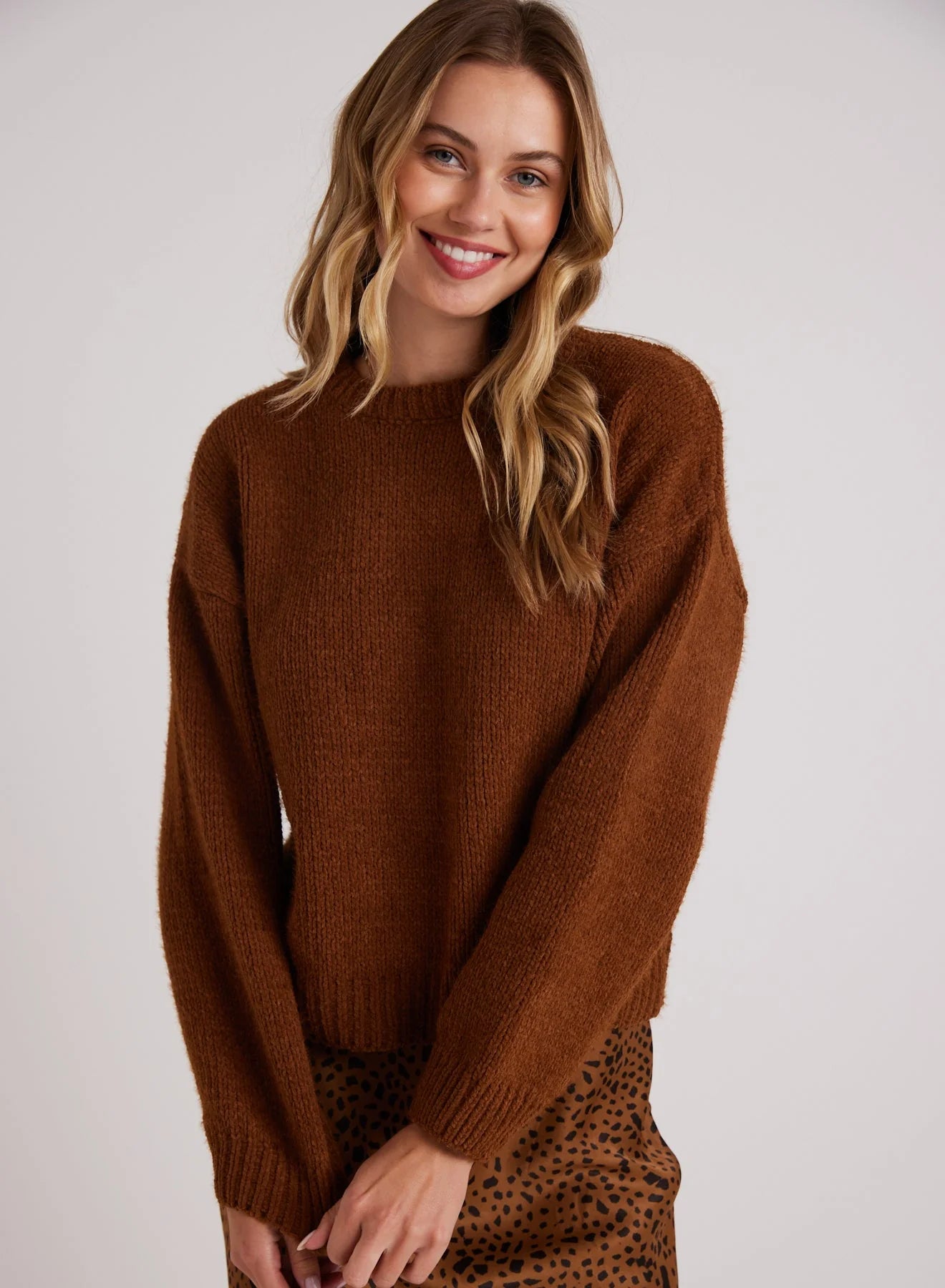 Drop Shoulder Sweater Bronzed Maple