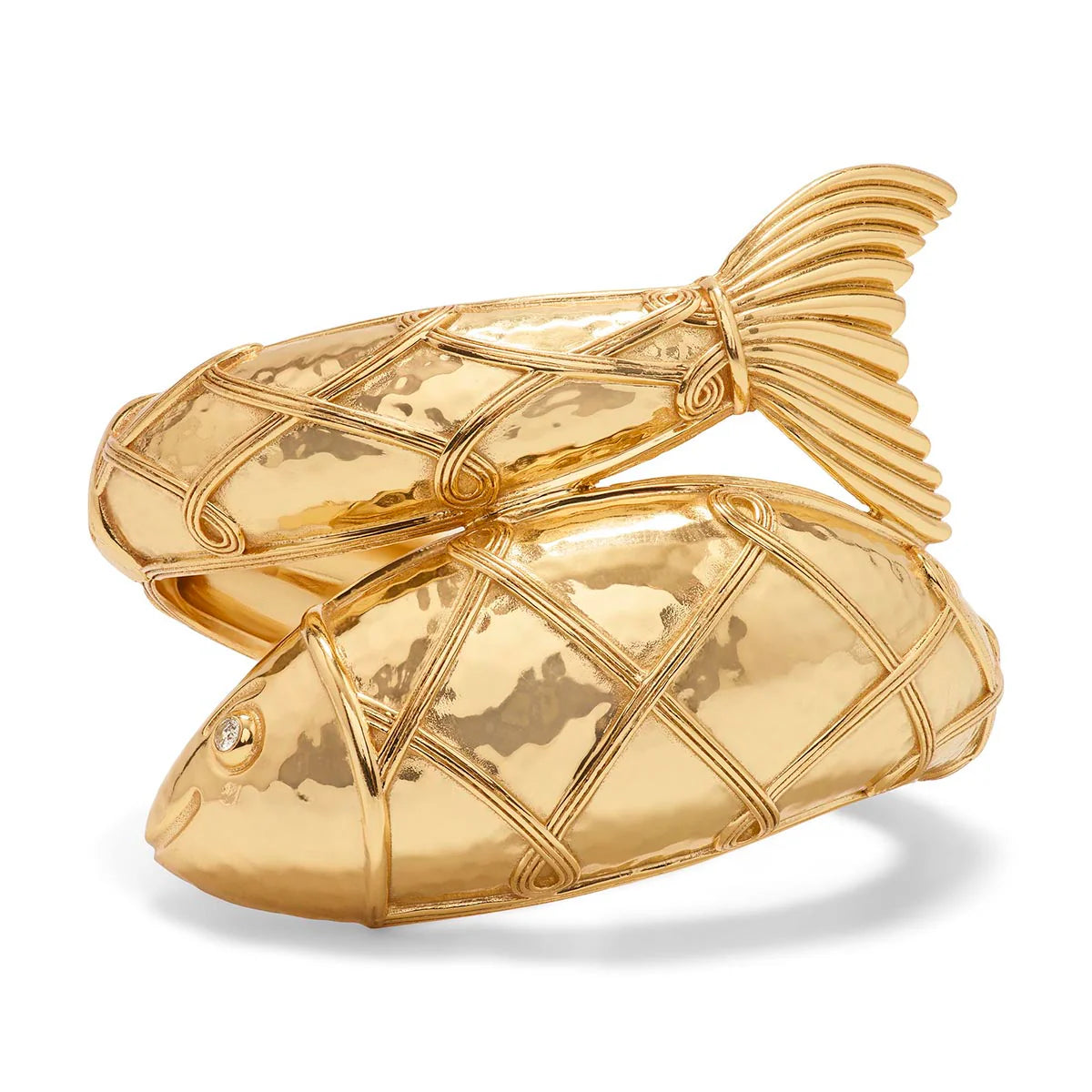 Poisson Hinged Bangle Gold