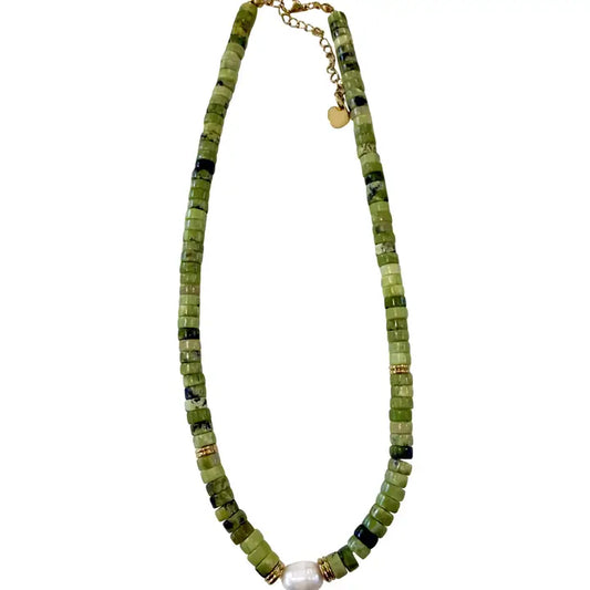 Becky Olive Pearl Necklace