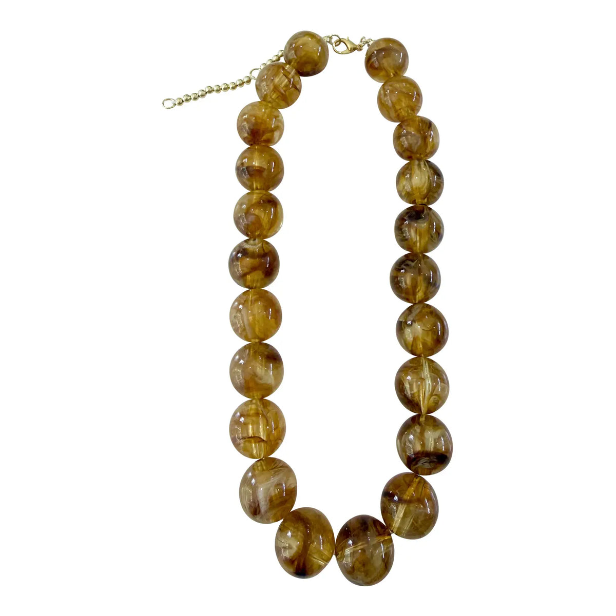 Carter Chunky Beaded Necklace Light Tortoise