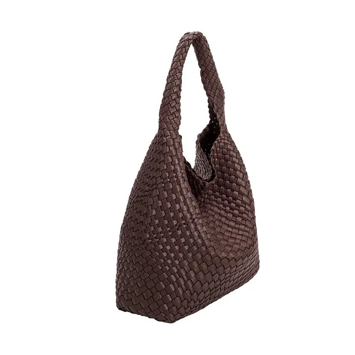 Johanna Espresso Large Vegan Shoulder Bag