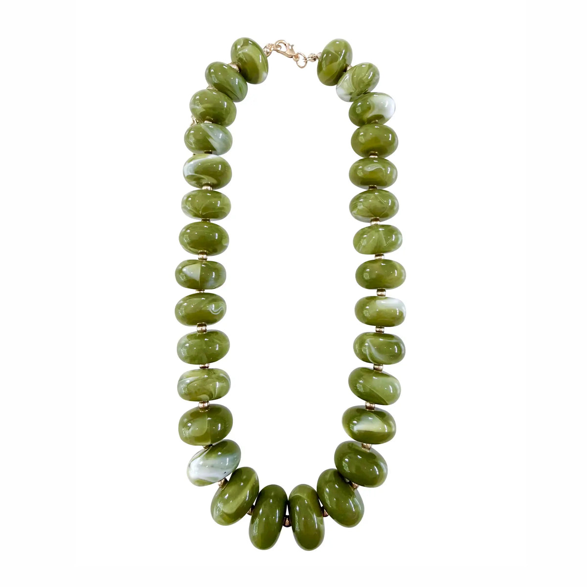 Liberty Chunky Beaded Necklace Light Green
