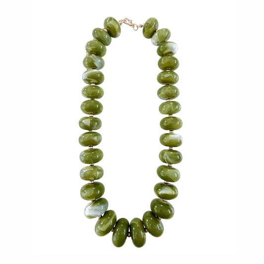 Liberty Chunky Beaded Necklace Light Green
