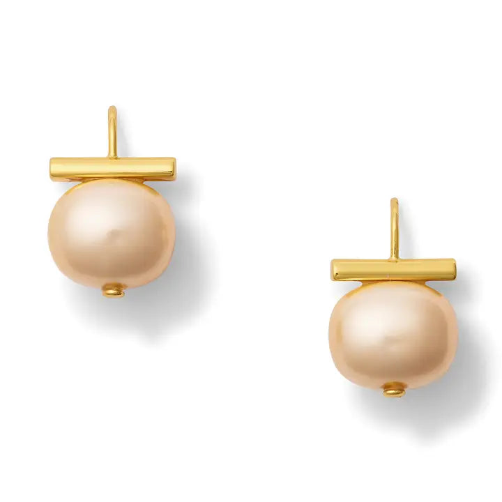 Medium Pearl Wire Earring