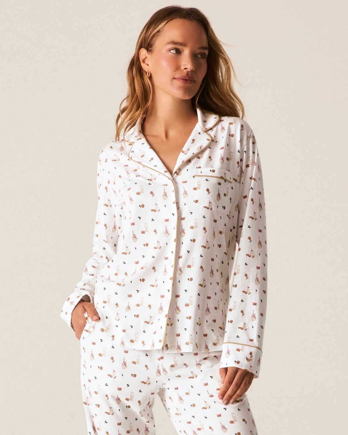 Women's Pima Pajama Set in Yuletide Treats