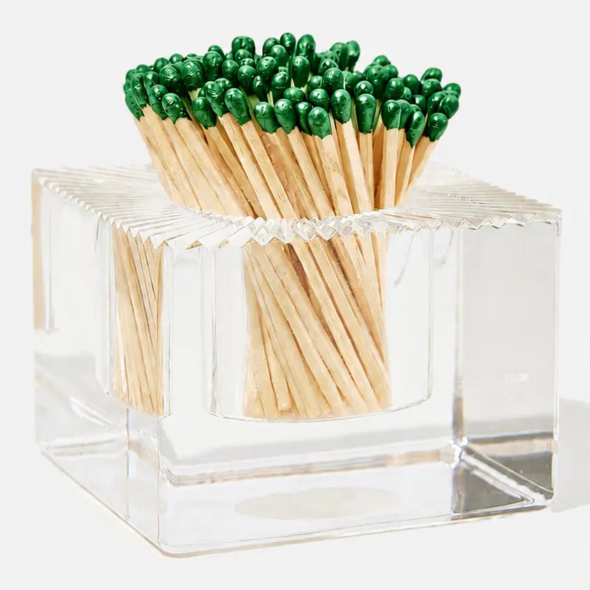 Square Match Striker Metallic Green Matches
